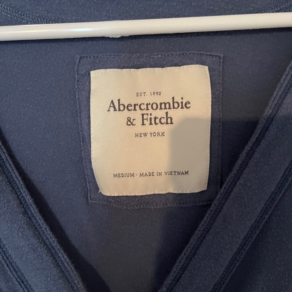 Abercrombie & Fitch brand blue long sleeve shirt with blue floral design